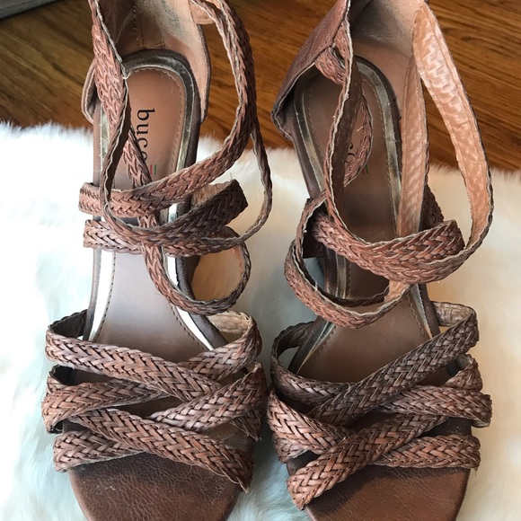 Bucco brown straps wedge heel - Picture 2 of 7